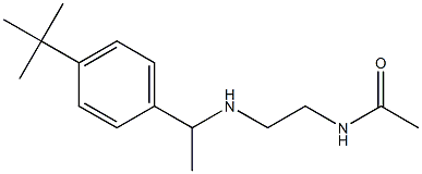 N-(2-{[1-(4-tert-butylphenyl)ethyl]amino}ethyl)acetamide Struktur