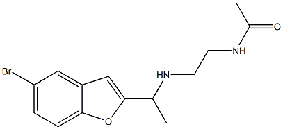 N-(2-{[1-(5-bromo-1-benzofuran-2-yl)ethyl]amino}ethyl)acetamide Struktur