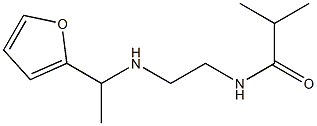 N-(2-{[1-(furan-2-yl)ethyl]amino}ethyl)-2-methylpropanamide Struktur