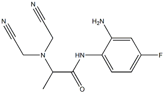 N-(2-amino-4-fluorophenyl)-2-[bis(cyanomethyl)amino]propanamide Struktur