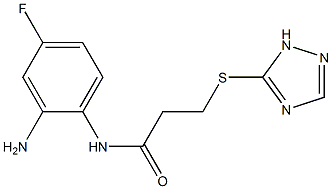 N-(2-amino-4-fluorophenyl)-3-(1H-1,2,4-triazol-5-ylsulfanyl)propanamide Struktur