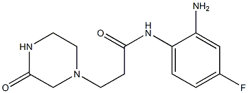 N-(2-amino-4-fluorophenyl)-3-(3-oxopiperazin-1-yl)propanamide Struktur