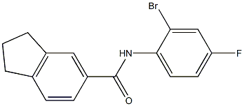 N-(2-bromo-4-fluorophenyl)-2,3-dihydro-1H-indene-5-carboxamide Struktur