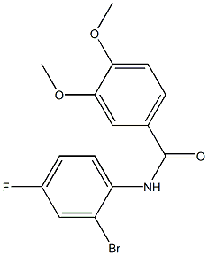 N-(2-bromo-4-fluorophenyl)-3,4-dimethoxybenzamide Struktur