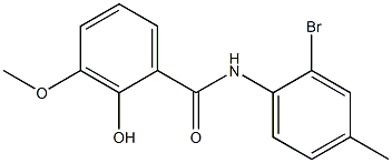 N-(2-bromo-4-methylphenyl)-2-hydroxy-3-methoxybenzamide Struktur