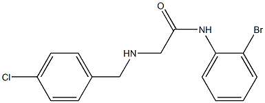 N-(2-bromophenyl)-2-{[(4-chlorophenyl)methyl]amino}acetamide Struktur