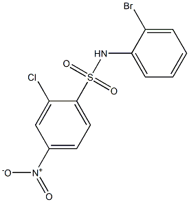 N-(2-bromophenyl)-2-chloro-4-nitrobenzene-1-sulfonamide Struktur