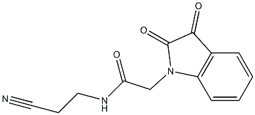 N-(2-cyanoethyl)-2-(2,3-dioxo-2,3-dihydro-1H-indol-1-yl)acetamide Struktur