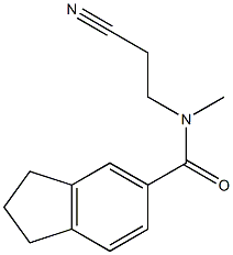 N-(2-cyanoethyl)-N-methyl-2,3-dihydro-1H-indene-5-carboxamide Struktur