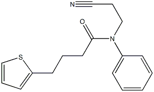 N-(2-cyanoethyl)-N-phenyl-4-thien-2-ylbutanamide Struktur