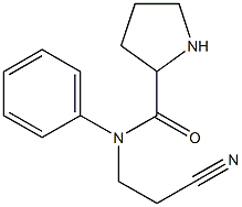 N-(2-cyanoethyl)-N-phenylpyrrolidine-2-carboxamide Struktur