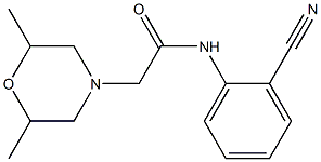 N-(2-cyanophenyl)-2-(2,6-dimethylmorpholin-4-yl)acetamide Struktur