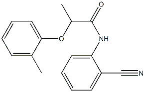 N-(2-cyanophenyl)-2-(2-methylphenoxy)propanamide Struktur