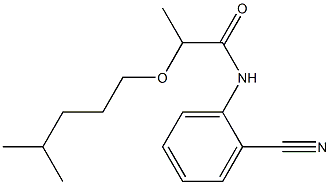 N-(2-cyanophenyl)-2-[(4-methylpentyl)oxy]propanamide Struktur