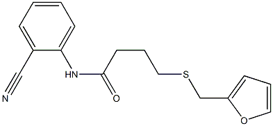 N-(2-cyanophenyl)-4-[(furan-2-ylmethyl)sulfanyl]butanamide Struktur