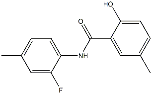 N-(2-fluoro-4-methylphenyl)-2-hydroxy-5-methylbenzamide Struktur