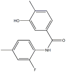 N-(2-fluoro-4-methylphenyl)-3-hydroxy-4-methylbenzamide Struktur