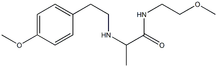 N-(2-methoxyethyl)-2-{[2-(4-methoxyphenyl)ethyl]amino}propanamide Struktur