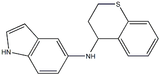 N-(3,4-dihydro-2H-1-benzothiopyran-4-yl)-1H-indol-5-amine Struktur