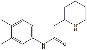 N-(3,4-dimethylphenyl)-2-(piperidin-2-yl)acetamide Struktur