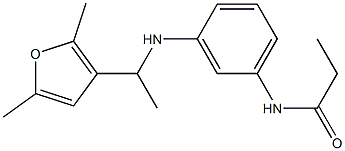 N-(3-{[1-(2,5-dimethylfuran-3-yl)ethyl]amino}phenyl)propanamide Struktur