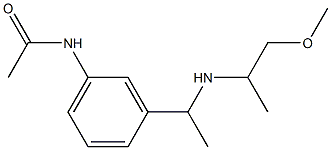 N-(3-{1-[(1-methoxypropan-2-yl)amino]ethyl}phenyl)acetamide Struktur