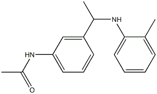 N-(3-{1-[(2-methylphenyl)amino]ethyl}phenyl)acetamide Struktur