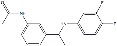 N-(3-{1-[(3,4-difluorophenyl)amino]ethyl}phenyl)acetamide Struktur