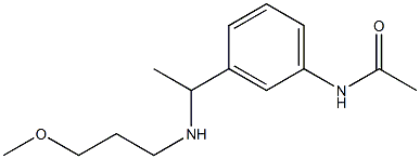 N-(3-{1-[(3-methoxypropyl)amino]ethyl}phenyl)acetamide Struktur