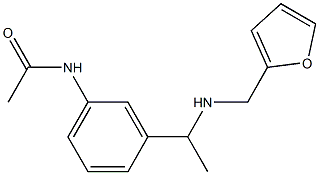 N-(3-{1-[(furan-2-ylmethyl)amino]ethyl}phenyl)acetamide Struktur