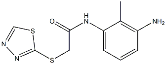 N-(3-amino-2-methylphenyl)-2-(1,3,4-thiadiazol-2-ylsulfanyl)acetamide Struktur