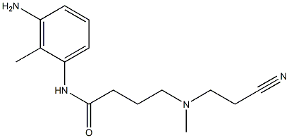 N-(3-amino-2-methylphenyl)-4-[(2-cyanoethyl)(methyl)amino]butanamide Struktur