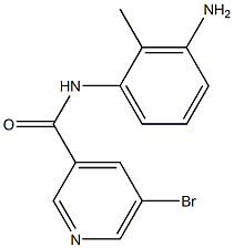 N-(3-amino-2-methylphenyl)-5-bromopyridine-3-carboxamide Struktur