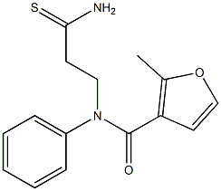 N-(3-amino-3-thioxopropyl)-2-methyl-N-phenyl-3-furamide Struktur