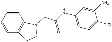 N-(3-amino-4-chlorophenyl)-2-(2,3-dihydro-1H-indol-1-yl)acetamide Struktur