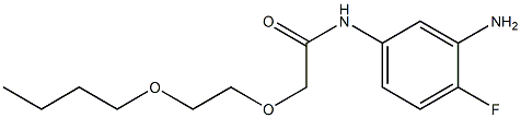 N-(3-amino-4-fluorophenyl)-2-(2-butoxyethoxy)acetamide Struktur