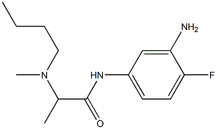 N-(3-amino-4-fluorophenyl)-2-[butyl(methyl)amino]propanamide Struktur