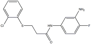 N-(3-amino-4-fluorophenyl)-3-[(2-chlorophenyl)sulfanyl]propanamide Struktur