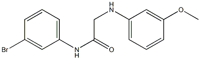 N-(3-bromophenyl)-2-[(3-methoxyphenyl)amino]acetamide Struktur