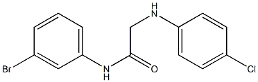 N-(3-bromophenyl)-2-[(4-chlorophenyl)amino]acetamide Struktur