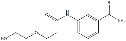 N-(3-carbamothioylphenyl)-3-(2-hydroxyethoxy)propanamide Struktur