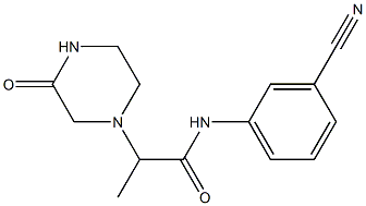 N-(3-cyanophenyl)-2-(3-oxopiperazin-1-yl)propanamide Struktur