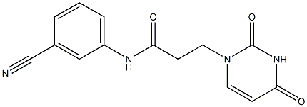 N-(3-cyanophenyl)-3-(2,4-dioxo-1,2,3,4-tetrahydropyrimidin-1-yl)propanamide Struktur