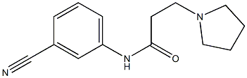 N-(3-cyanophenyl)-3-(pyrrolidin-1-yl)propanamide Struktur