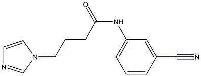 N-(3-cyanophenyl)-4-(1H-imidazol-1-yl)butanamide Struktur