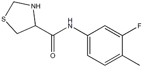 N-(3-fluoro-4-methylphenyl)-1,3-thiazolidine-4-carboxamide Struktur