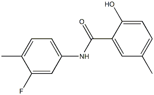 N-(3-fluoro-4-methylphenyl)-2-hydroxy-5-methylbenzamide Struktur