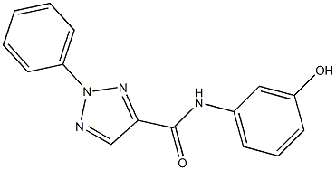 N-(3-hydroxyphenyl)-2-phenyl-2H-1,2,3-triazole-4-carboxamide Struktur