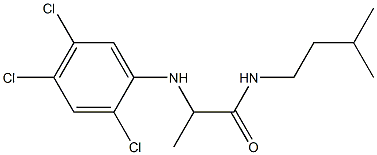 N-(3-methylbutyl)-2-[(2,4,5-trichlorophenyl)amino]propanamide Struktur