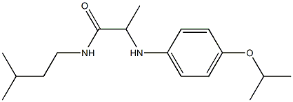 N-(3-methylbutyl)-2-{[4-(propan-2-yloxy)phenyl]amino}propanamide Struktur